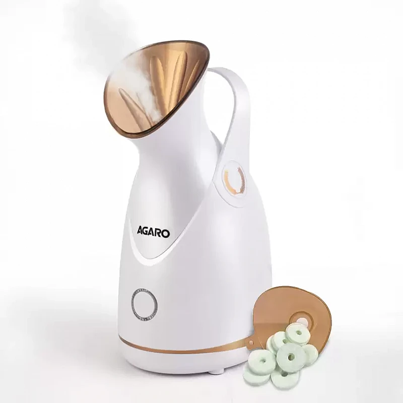 AGARO FS2117 Facial Steamer With Nano Ionic Hot Steaming Technology, 100ML Water Tank Rose Gold AGARO FS2117 Facial Steamer With Nano Ionic Hot Steaming Technology, 100ML Water Tank Rose Gold