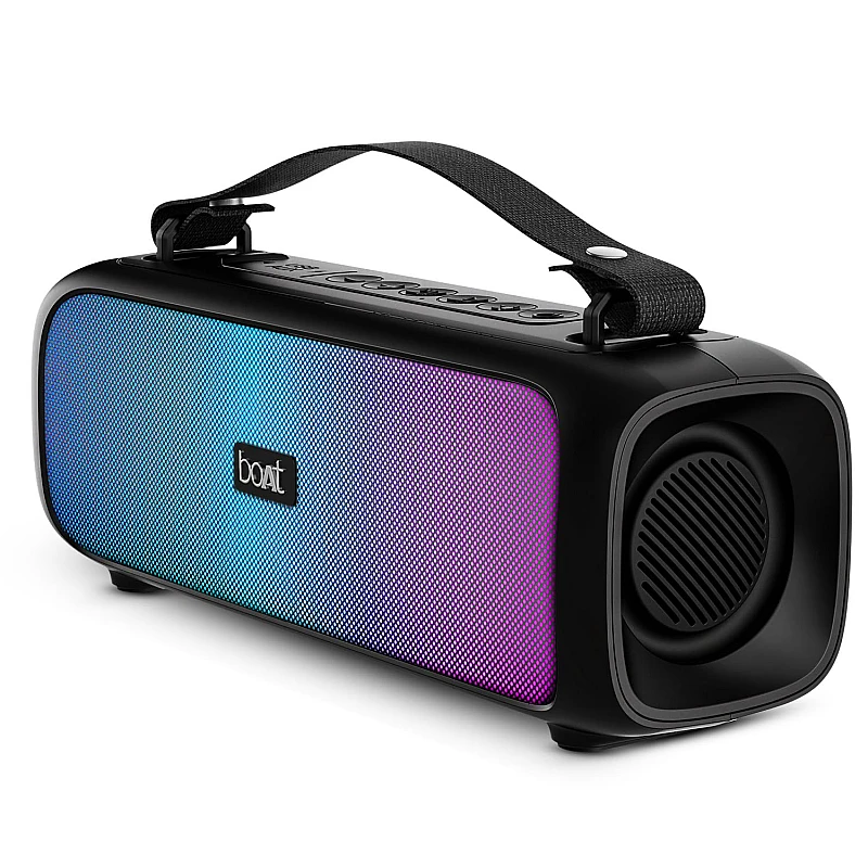 boAt Stone 580 Bluetooth Speaker with 12W RMS Stereo Sound LED Lights Up to 8 HRS Playtime Midnight Black boAt Stone 580 Bluetooth Speaker with 12W RMS Stereo Sound LED Lights Up to 8 HRS Playtime Midnight Black