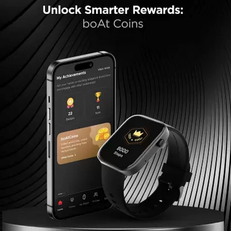 boAt Storm Call 2 1.83'' HD Display,BT Calling,boAt Coins & DIY Watch Face Studio Smartwatch (Black Strap, Free Size) boAt Storm Call 2 1.83'' HD Display,BT Calling,boAt Coins & DIY Watch Face Studio Smartwatch (Black Strap, Free Size)