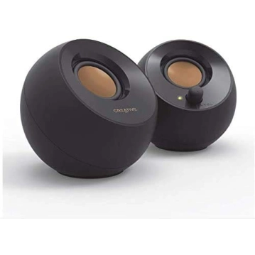 Creative pebble 2.0 usb-powered desktop speakers with far-field drivers and passive radiators for pcs and laptops black