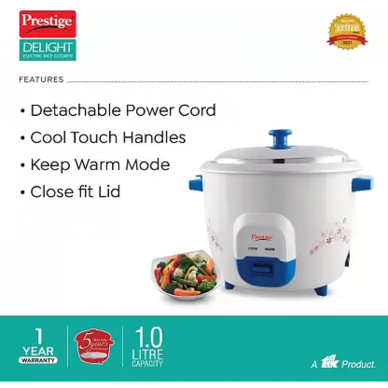 Prestige Atlas Delight Electric Rice Cooker (1 L, Blue) Prestige Atlas Delight Electric Rice Cooker (1 L, Blue)