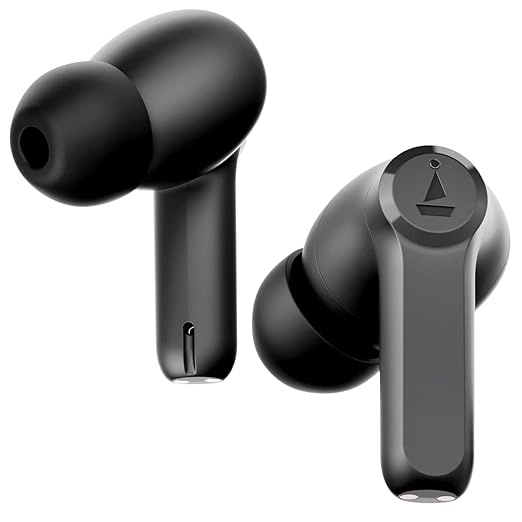 boAt Airdopes 393ANC with Hybrid ANC, Quad Mics ENx & 30 Hours Playback Bluetooth Headset Rogue Black boAt Airdopes 393ANC with Hybrid ANC, Quad Mics ENx & 30 Hours Playback Bluetooth Headset Rogue Black