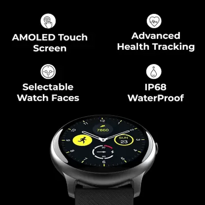 Noise NoiseFit Evolve Full Touch Control Smart Watch with AMOLED Display - Slate Black Noise NoiseFit Evolve Full Touch Control Smart Watch with AMOLED Display - Slate Black