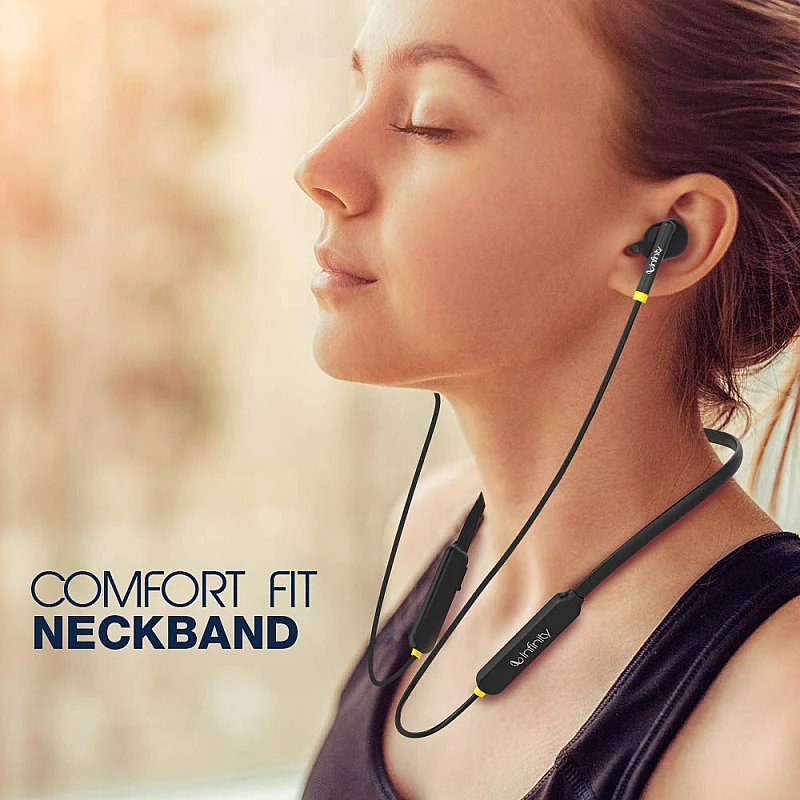 Infinity by Harman Glide N133 in-Ear Wireless Neckband with Deep Bass, Dual Equalizer and Bluetooth 5.0 (Black) Infinity by Harman Glide N133 in-Ear Wireless Neckband with Deep Bass, Dual Equalizer and Bluetooth 5.0 (Black)