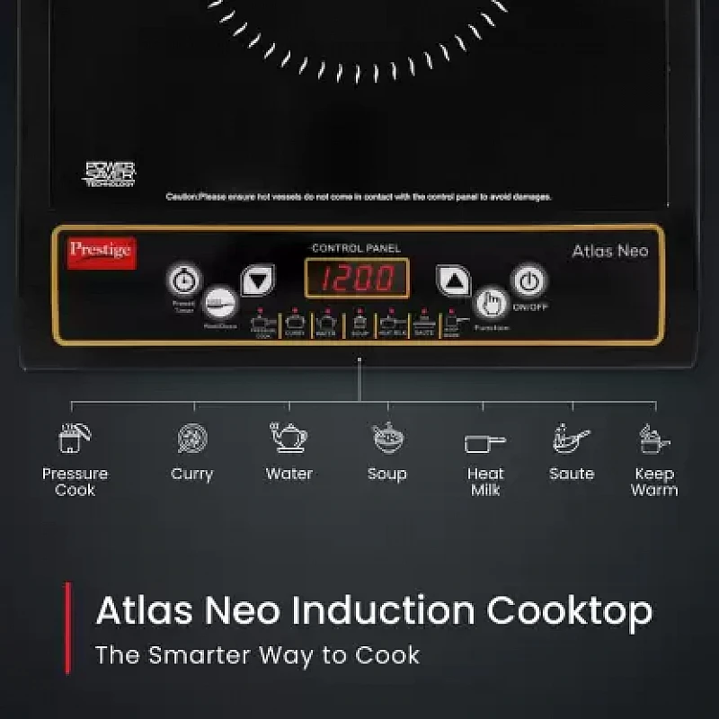 Prestige Atlas Neo Induction Cooktop (Black, Push Button) Prestige Atlas Neo Induction Cooktop (Black, Push Button)