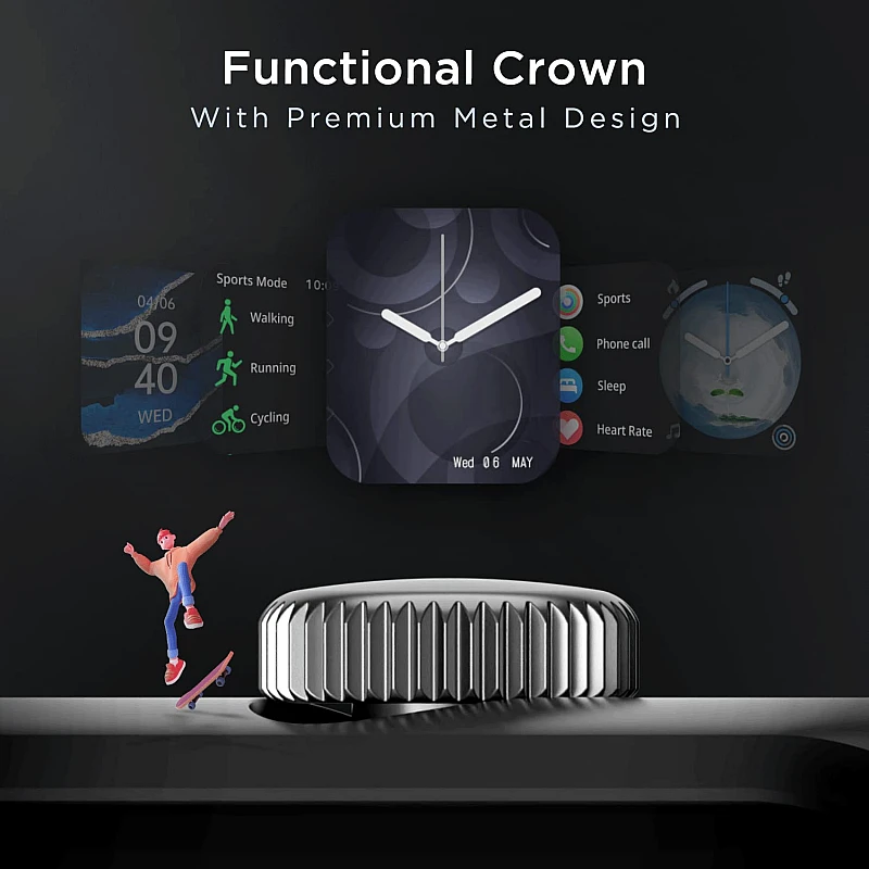 boAt Wave Edge Smart Watch with 1.85" HD Display, Advanced Bluetooth Calling Chip, Functional Crown (Sage Green) boAt Wave Edge Smart Watch with 1.85" HD Display, Advanced Bluetooth Calling Chip, Functional Crown (Sage Green)