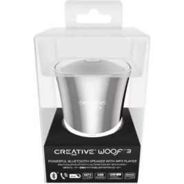 CREATIVE Woof 3 Portable Bluetooth Speaker (Silver, Mono Channel) CREATIVE Woof 3 Portable Bluetooth Speaker (Silver, Mono Channel)