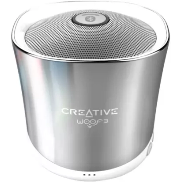 CREATIVE Woof 3 Portable Bluetooth Speaker (Silver, Mono Channel) CREATIVE Woof 3 Portable Bluetooth Speaker (Silver, Mono Channel)