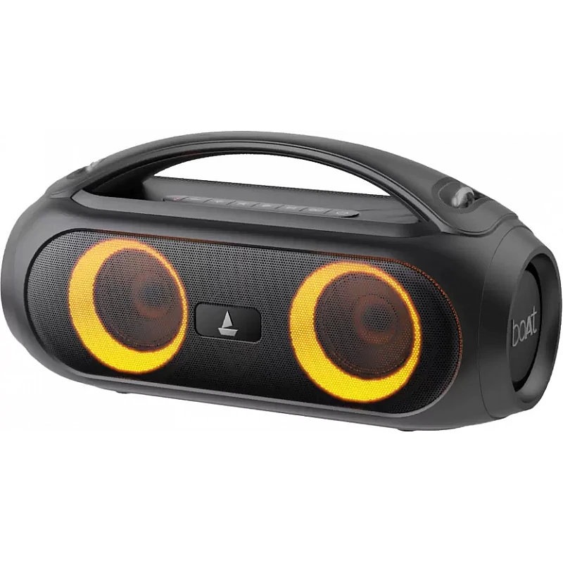 boAt Partypal 53 Portable Speaker with RGB LEDs and Mic for Calls 30 W Bluetooth Party Speaker (Midnight Black, Stereo Channel) boAt Partypal 53 Portable Speaker with RGB LEDs and Mic for Calls 30 W Bluetooth Party Speaker (Midnight Black, Stereo Channel)