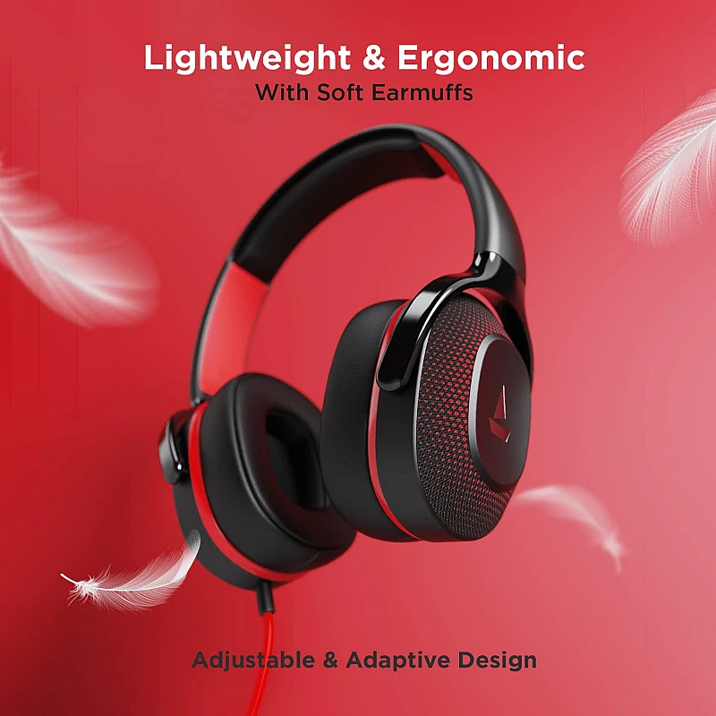 boAt BassHeads 950v2 Wired Over Ear Headphones with Mic Raging Black boAt BassHeads 950v2 Wired Over Ear Headphones with Mic Raging Black