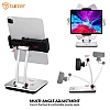 Tukzer Tabletop Foldable Professional Desktop Stand Holder with 360° Swivel & Height Adjustable, Tablets & Smartphones (Grey) Tukzer Tabletop Foldable Professional Desktop Stand Holder with 360° Swivel & Height Adjustable, Tablets & Smartphones (Grey)