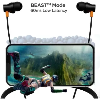 boAt Rockerz 255 Arc with ENx Technology and upto Bluetooth Headset  (Cosmos Black, In the Ear)