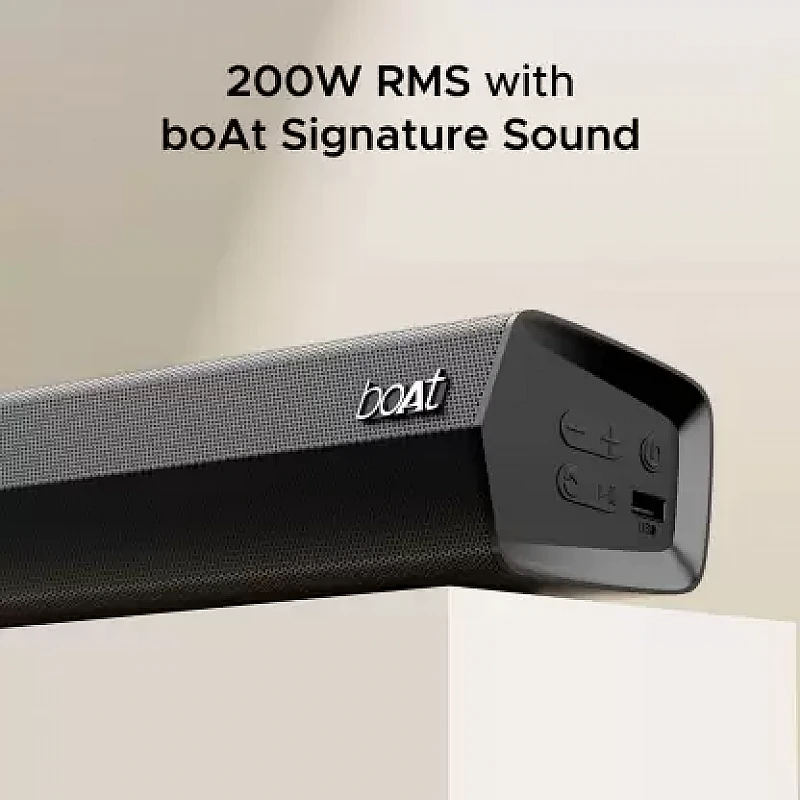 boAt Aavante Bar 2000 Pro with Wireless Subwoofer 200 W Bluetooth Soundbar Black boAt Aavante Bar 2000 Pro with Wireless Subwoofer 200 W Bluetooth Soundbar Black