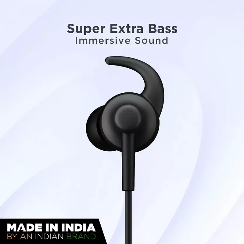 boAt Bassheads 202 with boAt Signature Sound and 13.5mm Drivers Wired Headset (Active Black Indi, In the Ear) boAt Bassheads 202 with boAt Signature Sound and 13.5mm Drivers Wired Headset (Active Black Indi, In the Ear)