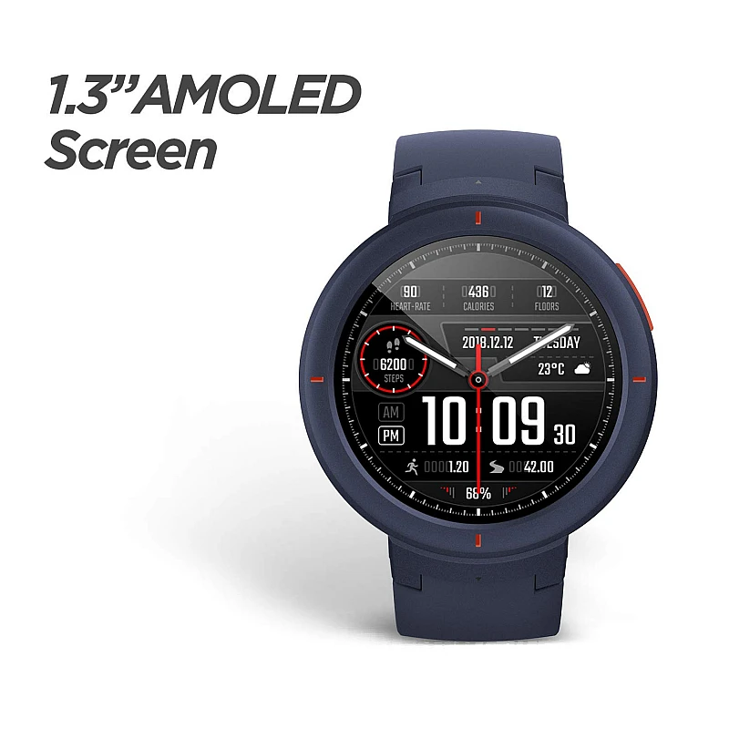 Amazfit Verge Phone Call Smart Watch with Alexa-Built in (Blue)- Amazfit Verge Phone Call Smart Watch with Alexa-Built in (Blue)-