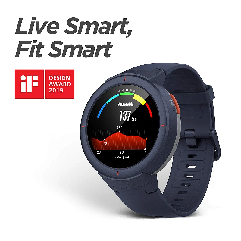 Amazfit Verge Phone Call Smart Watch with Alexa-Built in (Blue)- Amazfit Verge Phone Call Smart Watch with Alexa-Built in (Blue)-