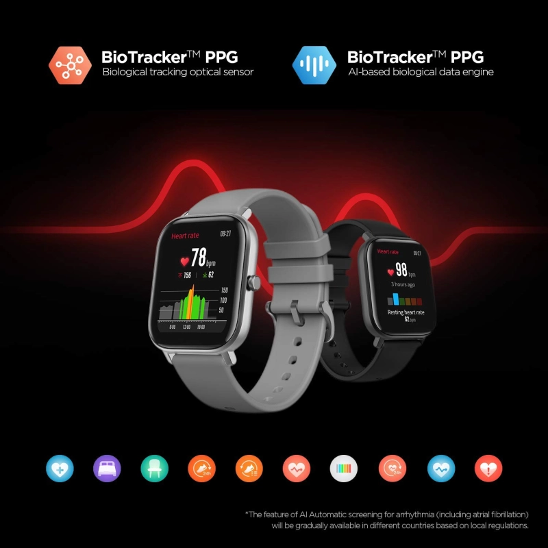 Huami Amazfit AMOLED 1.6 inch Display Bluetooth Smart Watch Desert Gold, Aluminum Alloy 14 Day Battery Life Compatible with Smart Phones