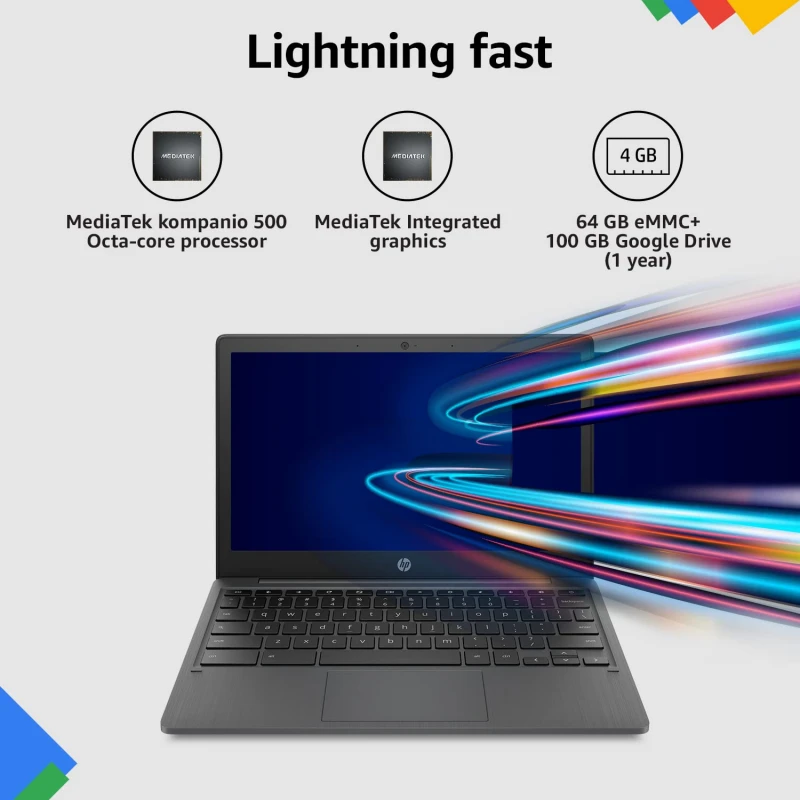 HP Chromebook MediaTek MediaTek Kompanio 500 (4 GB/64 GB Chrome OS) 11a-na0004MU Chromebook (11.6 inch, Ash Grey) HP Chromebook MediaTek MediaTek Kompanio 500 (4 GB/64 GB Chrome OS) 11a-na0004MU Chromebook (11.6 inch, Ash Grey)