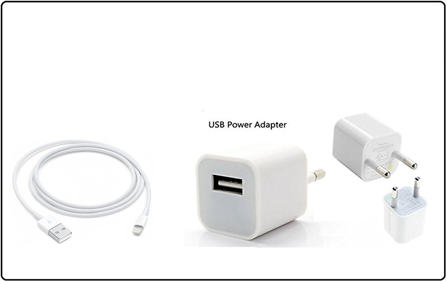 Apple High Speed Fast Charger 1 A Mobile Charger with Detachable Cable   (White)