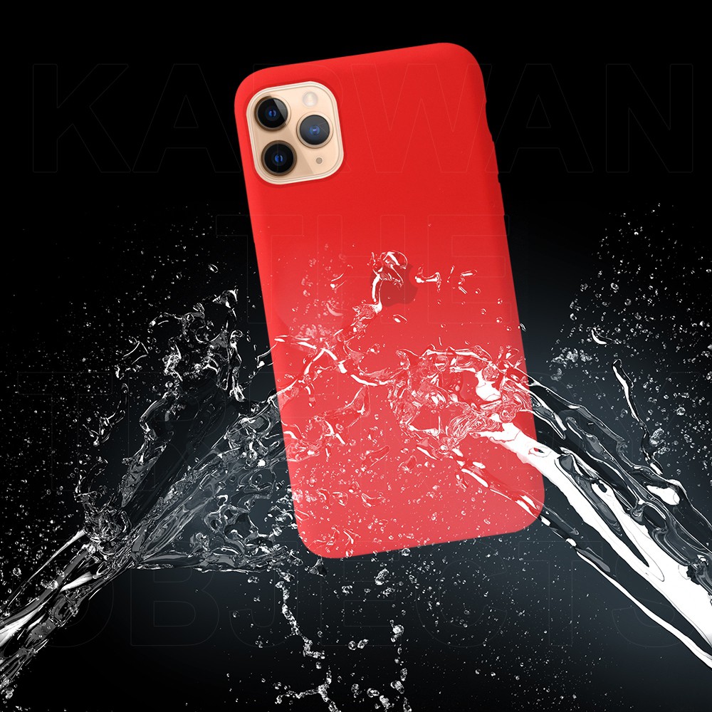 I Phone 11 Pro Silicone Case-RED (Red, Shock Proof, Silicon, Pack of: 1) with logo