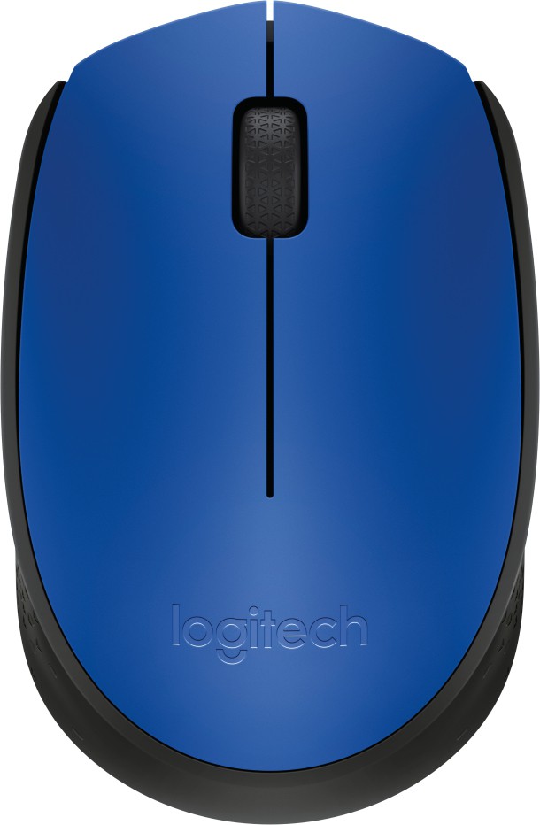  Logitech M171 Optical Tracking, Ambidextrous Wireless Optical Mouse (2.4GHz Wireless, Black, Blue)