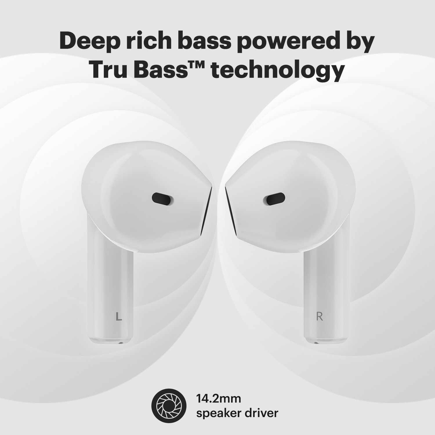  Noise Air Buds Mini with 15 Hours Playtime, Tru Bass Technology, and HyperSync Bluetooth Headset (Pearl White, True Wireless)