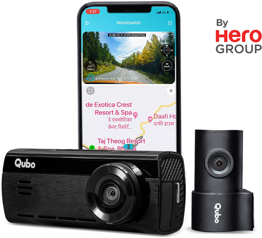  Qubo HCA04 Smart Dashcam Pro 4K DualCam with Wi-Fi GPS Front 4K Rear 1080P 1TB SDCard Vehicle Camera System