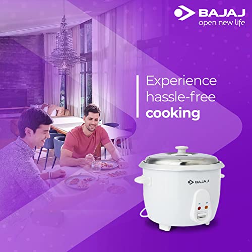 Bajaj RCX 1.8 DLX Rice Cooker, 1.8 Litre , White