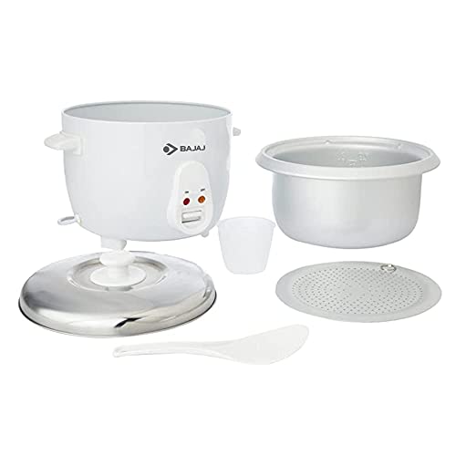 Bajaj RCX 1.8 DLX Rice Cooker, 1.8 Litre , White