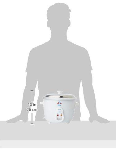 Bajaj RCX 1.8 DLX Rice Cooker, 1.8 Litre , White