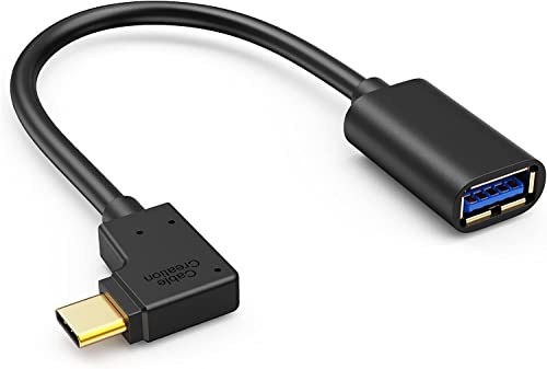 AIRTREE  Short USB-C to USB 3.0 Female Adapter, 0.5 FT (Gen1) USB3.1 Black