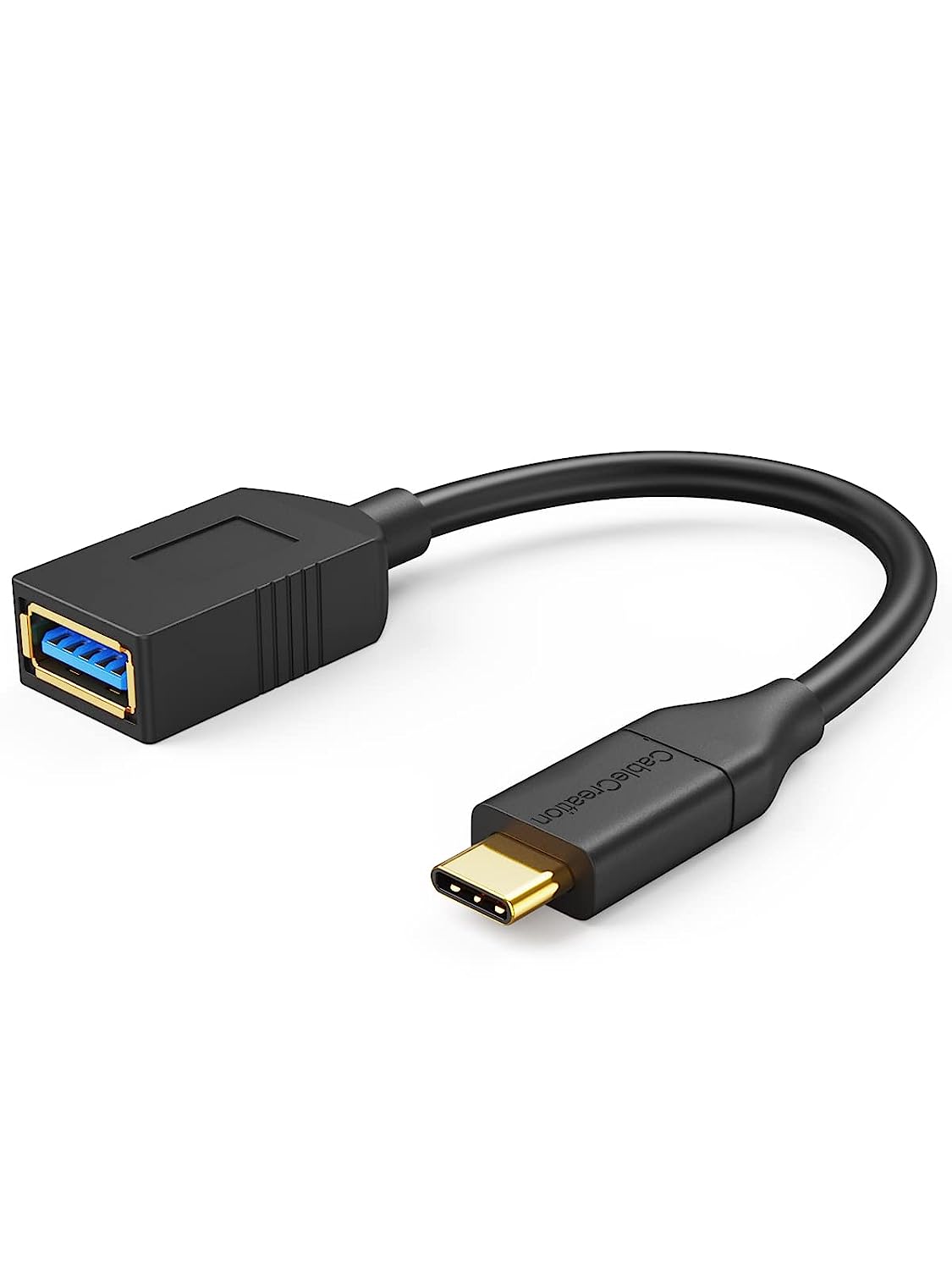 AIRTREE  Short USB-C to USB 3.0 Female Adapter, 0.5 FT (Gen1) USB3.1 Black