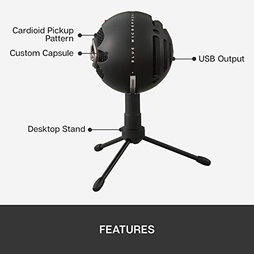 Blue Microphones Snowball iCE Plug n Play USB Microphone for Recording, Streaming, Podcasting, Gaming on PC and Mac  black