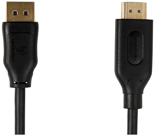 Amazon Basics Uni-Directional DisplayPort to HDMI Video Display Cable, 4K@30Hz - 3 Feet, Black 