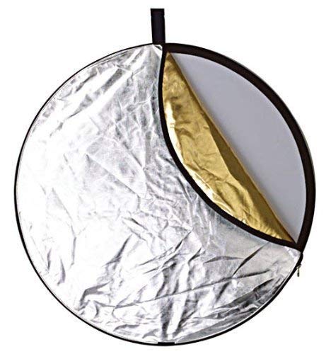 Powerpak 5 in 1 80cm/ 32 inch Translucent Silver Gold White and Black Collapsible Round Multi Disc Light Reflector