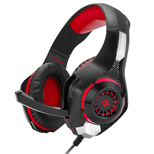 Cosmic Byte GS410 Headphones with Mic and for PS5, PS4, Xbox One, Laptop, PC (Black/Red)