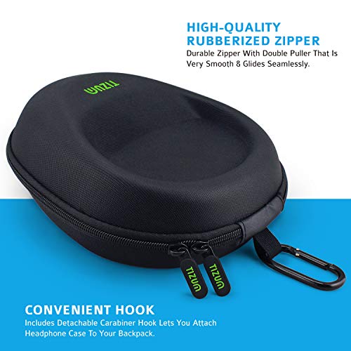 Tizum Hard Shell EVA Headphone Carrying Case for Universal Oversized Over-Ear Headset, Shockproof, Water Repellent 