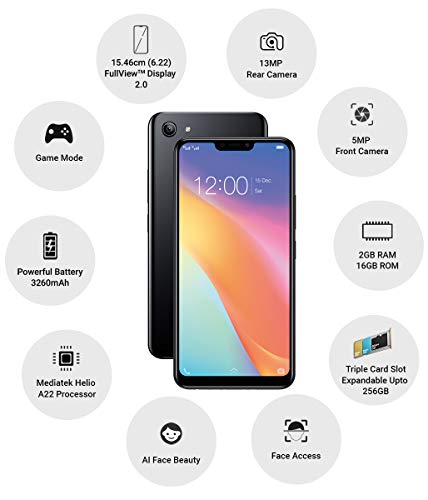 Vivo 1812 Y81i (Black, 2GB RAM, 16GB Storage) Refurbished