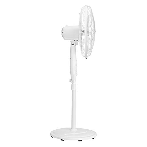 amazon basics High Speed 55 Watt Oscillating Pedestal Fan, 400Mm Sweep Length, White (without Remote)