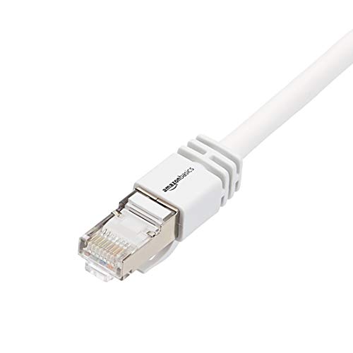 amazon basics Rj45 Cat 7 High-Speed Gigabit Ethernet Patch Internet Cable For Printer, Server - 10Gbps, 600Mhz  ,3-Foot, White