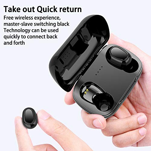 Airtree TWS L21 Wireless Earphones Bluetooth 5.0 Headphones Mini Stereo Earbuds Sport Headset Bass Sound Built-in Micphone Black