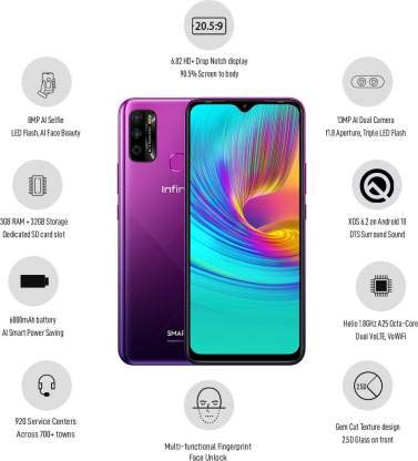 Infinix Smart 4 Plus (Violet 3 GB RAM 32 GB Storage Refurbished