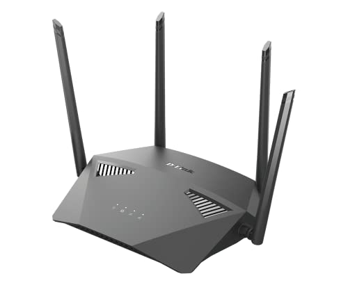 D-Link DIR-1950 AC 1900 MU-MIMO Daul Band EasyMesh WiFi Router, 5 Gigabit Port, 4 External Antenna, Voice Control Black