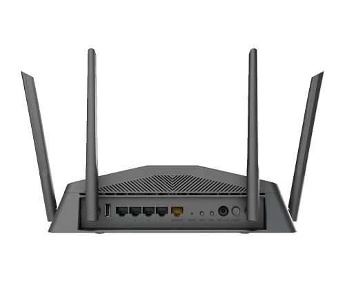 D-Link DIR-1950 AC 1900 MU-MIMO Daul Band EasyMesh WiFi Router, 5 Gigabit Port, 4 External Antenna, Voice Control Black