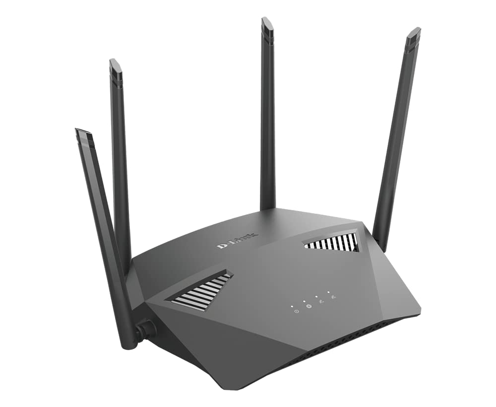 D-Link DIR-1950 AC 1900 MU-MIMO Daul Band EasyMesh WiFi Router, 5 Gigabit Port, 4 External Antenna, Voice Control Black