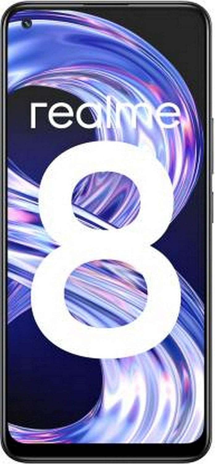 Realme 8 (Cyber Black, 8GB RAM, 128GB Storage) Refurbished 