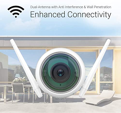 EZVIZ by Hikvision|C8C Outdoor WiFi 1080p Motorized Pan/Tilt Camera,Color Night Vision, BuiltIn MicroSD Card Slot(Upto 256GB)