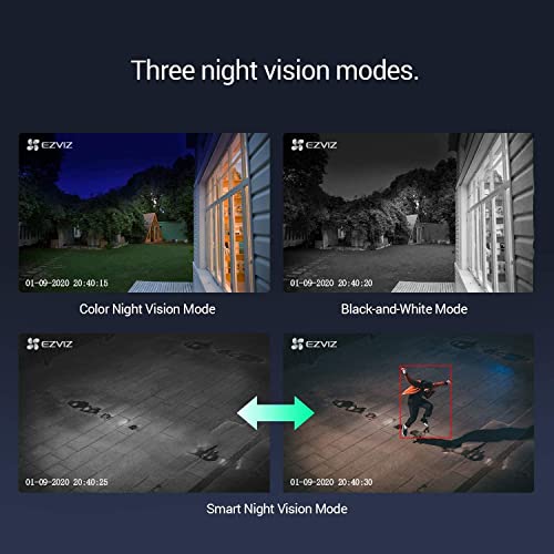 EZVIZ by Hikvision|C8C Outdoor WiFi 1080p Motorized Pan/Tilt Camera,Color Night Vision, BuiltIn MicroSD Card Slot(Upto 256GB)