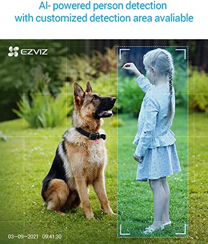 EZVIZ by Hikvision|C8C Outdoor WiFi 1080p Motorized Pan/Tilt Camera,Color Night Vision, BuiltIn MicroSD Card Slot(Upto 256GB)