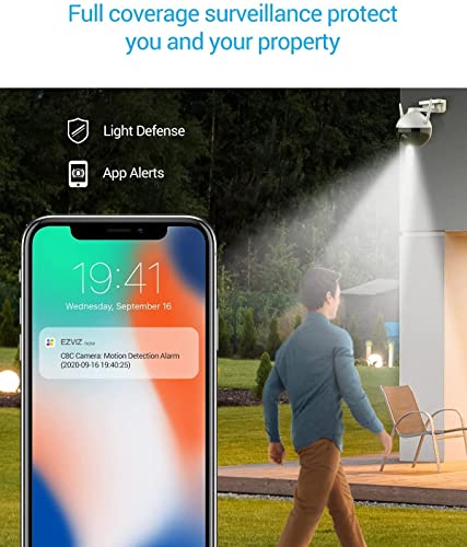 EZVIZ by Hikvision|C8C Outdoor WiFi 1080p Motorized Pan/Tilt Camera,Color Night Vision, BuiltIn MicroSD Card Slot(Upto 256GB)